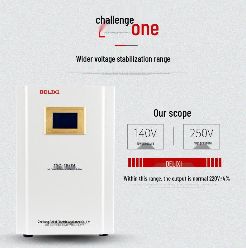 Delixi TND3-10Kva Automatic Single-Phase Voltage Stabilizer for Air Conditioners
