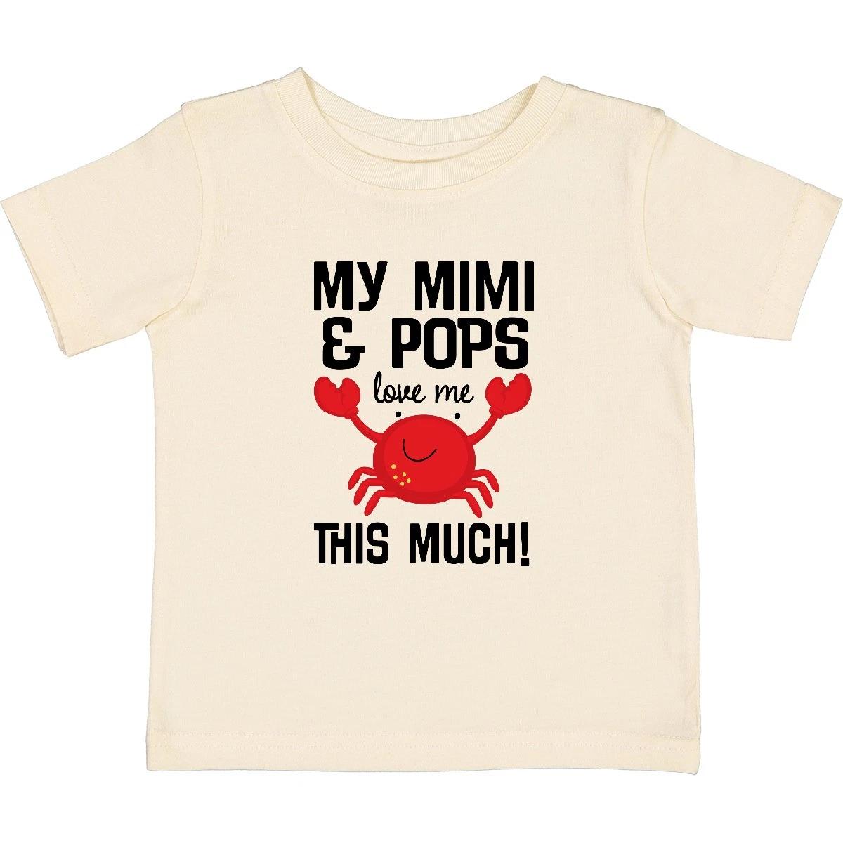 Inktastic My Mimi And Pops Love Me Baby T-Shirt Grandchild Grandkids Boy Girl 100