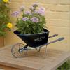Retro Iron Planter Flower Container Wheelbarrow Flowerpot For Entrance Living Room Garden Patio Yard And Balcony Display