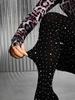 Fashion Pants and Boots Water Diamond High Heels Elastic Pointed Women's Shoes Thigh High Boots Women Shoes Plus Size35-45