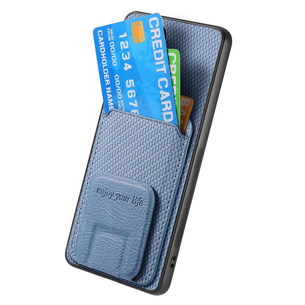 C1-11 for Samsung Galaxy A13 5G/A04s 4G (164.7 x 76.7 x 9.1 mm) Case Folding Kickstand Leather Coated TPU Phone Cover