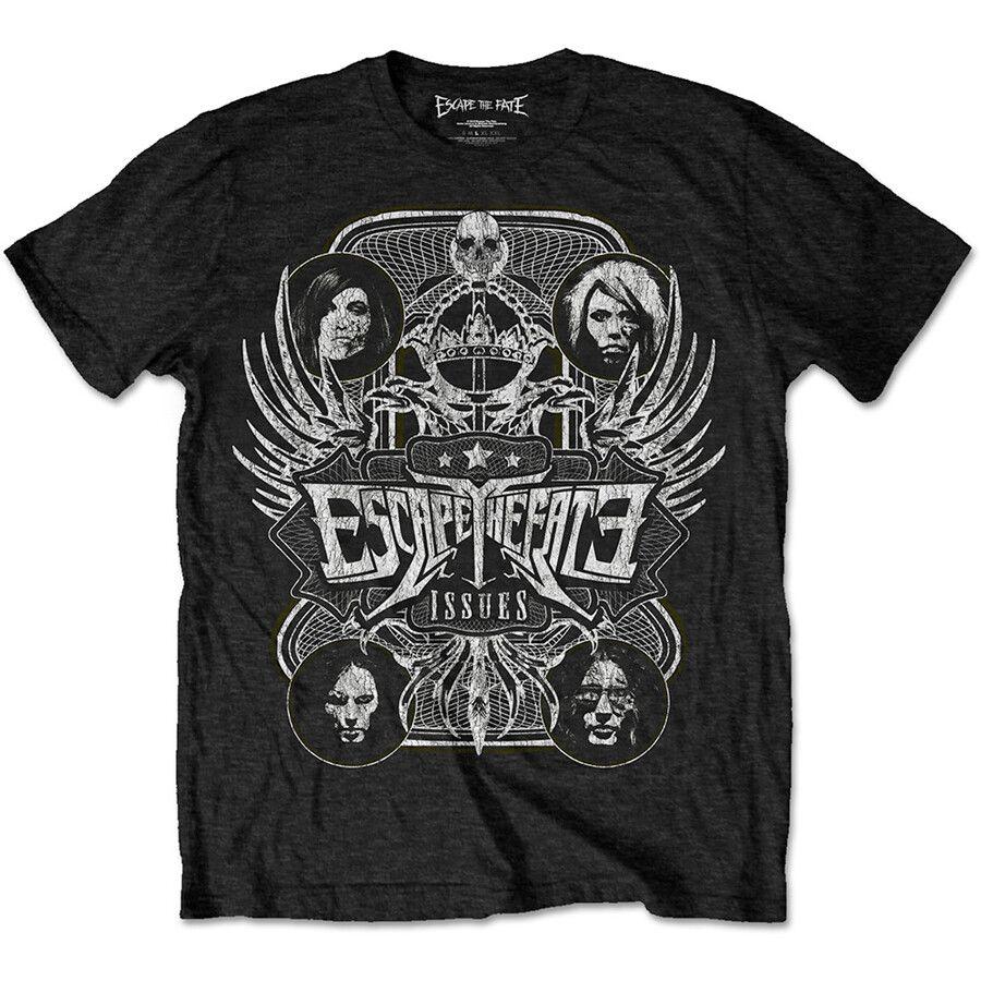 Unisex shirt Cotton Oversize Large Size Escape The Fate Issues Black t-shirt