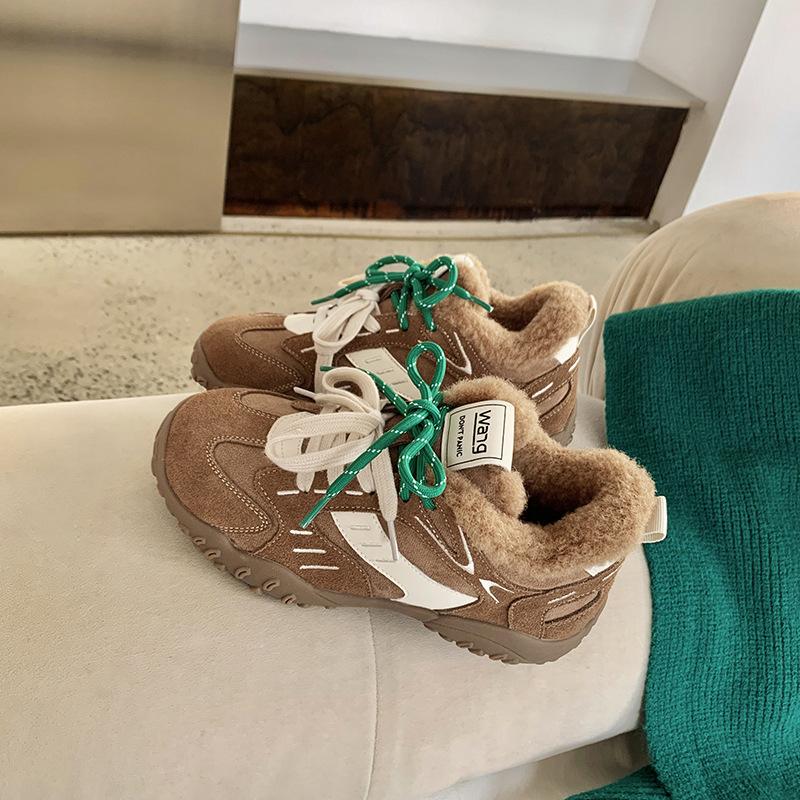 Cowhide version~ Cat's claw German training shoes retro inner height-increasing sports shoes women's 2025 autumn and winter new velvet Forrest G