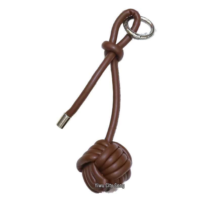 Handmade Woven Ball Pendant with Miumiu Imitation Sheepskin