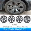 For Tesla Model YL Launch 2026 + 4PCS Hub Cap Car Replacement Wheel Cap 19 Inch Performance Automobile Hubcap Cover Accessories