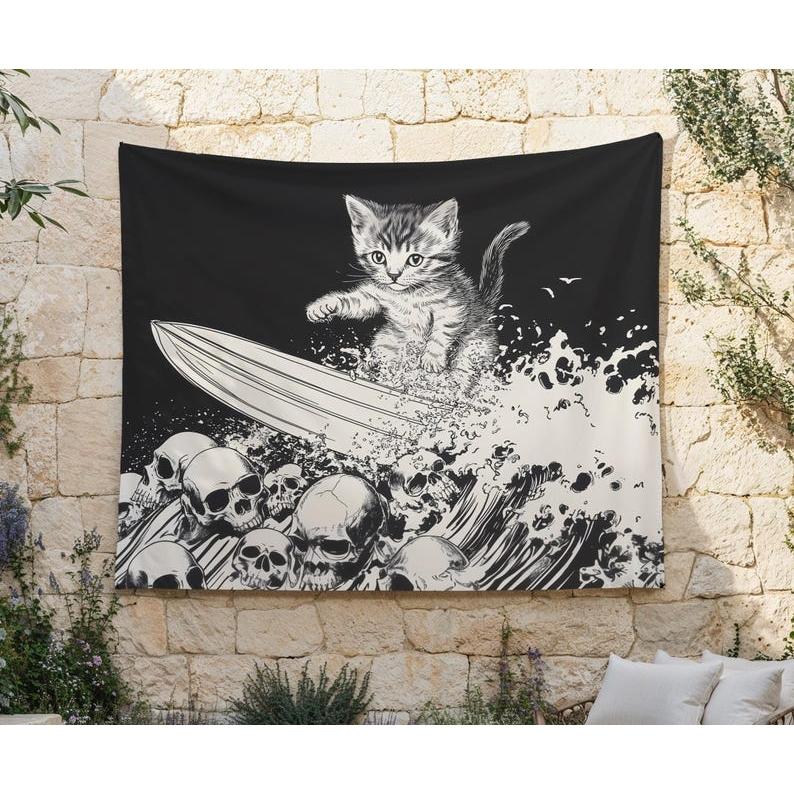 skeleton tapestry 75x100