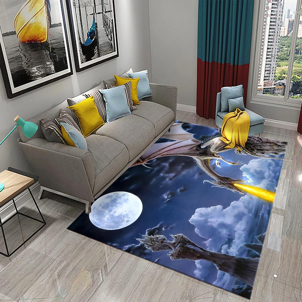 3D Forest Magical Creature Carpet for Home Decor Carpet Living Room Kids Bedroom Doormat Floor Mat Carpet Bathroom Anti Slip Rug