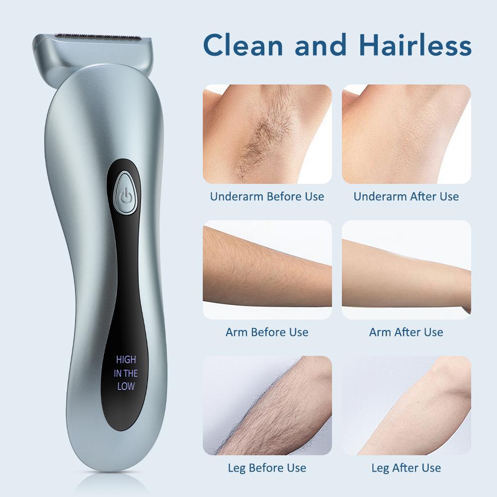 Electric Shaver Cordless Rechargeable Women Hair Trimmer with Detachable Head Painless Lady Shaver Trimmer Wet Dry Use 3 Modes