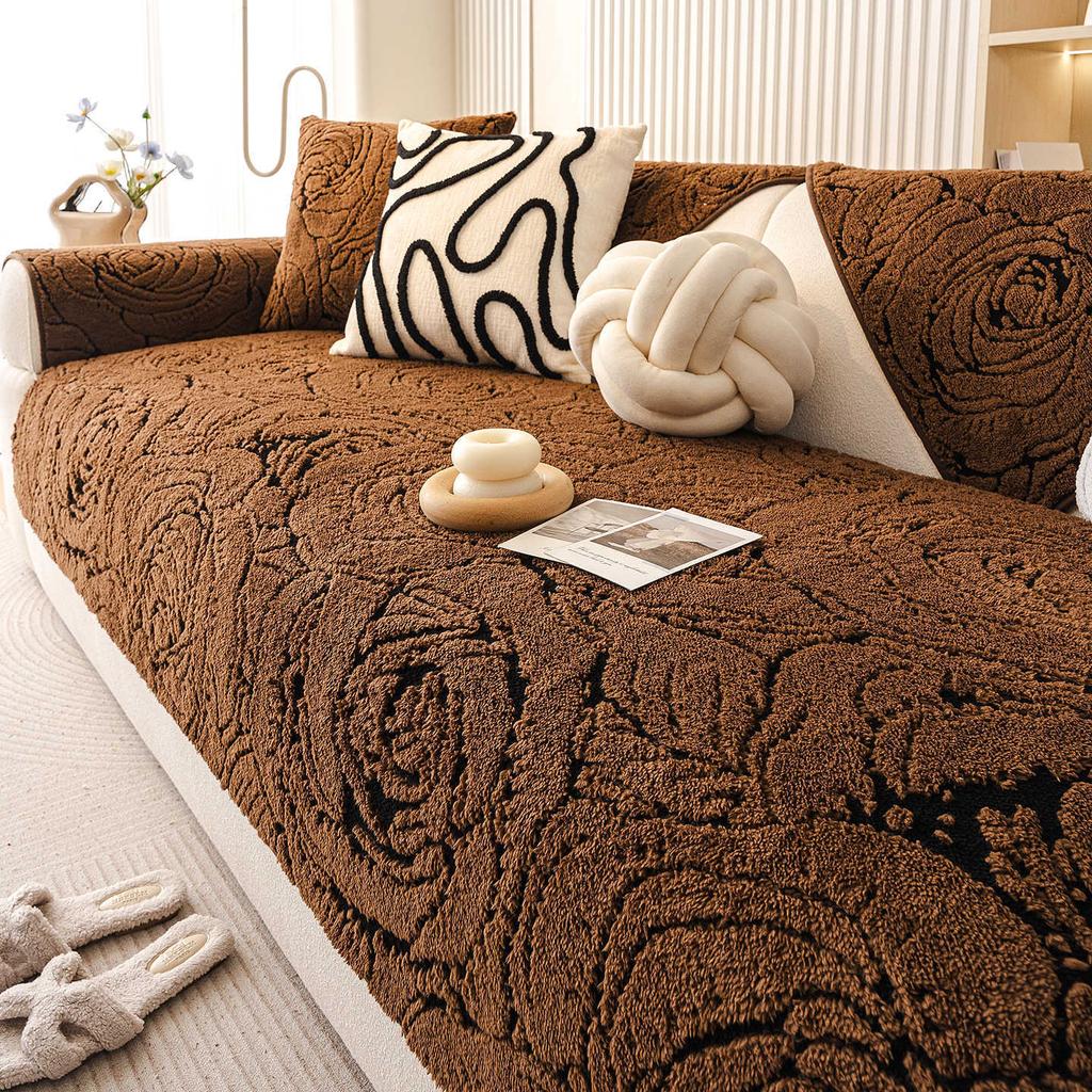 Warm Sofa Cover Cloth Thickened One Piece Laying Anti Slip Sofa Cushion Cover Soft And Comfortable In Autumn And Winter Seasons