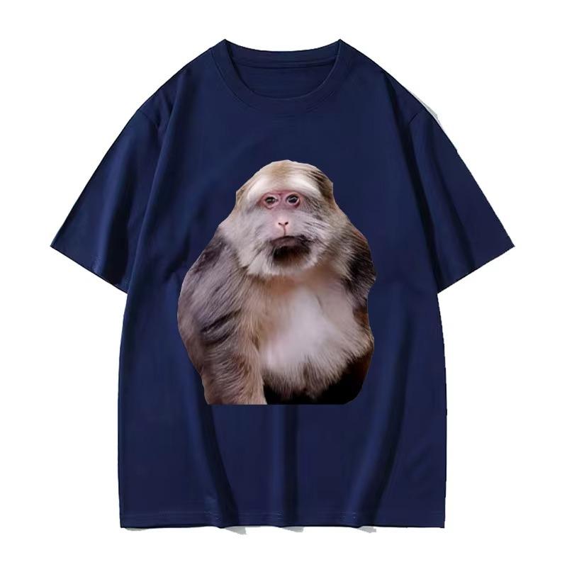 Funny Xing Xing Monkey Meme Graphic T Shirt Unisexs Unisex High Quality Cotton Tees Tops Fashion Oversized Streetwear Casual Trendy S