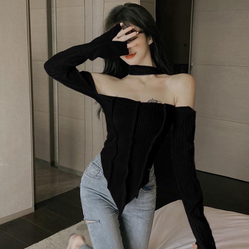 The New Slim Long-sleeved Design Small Shirt Tops Women's Spring And Summer Bottoming Shirt with A Korean Version of T-shirt