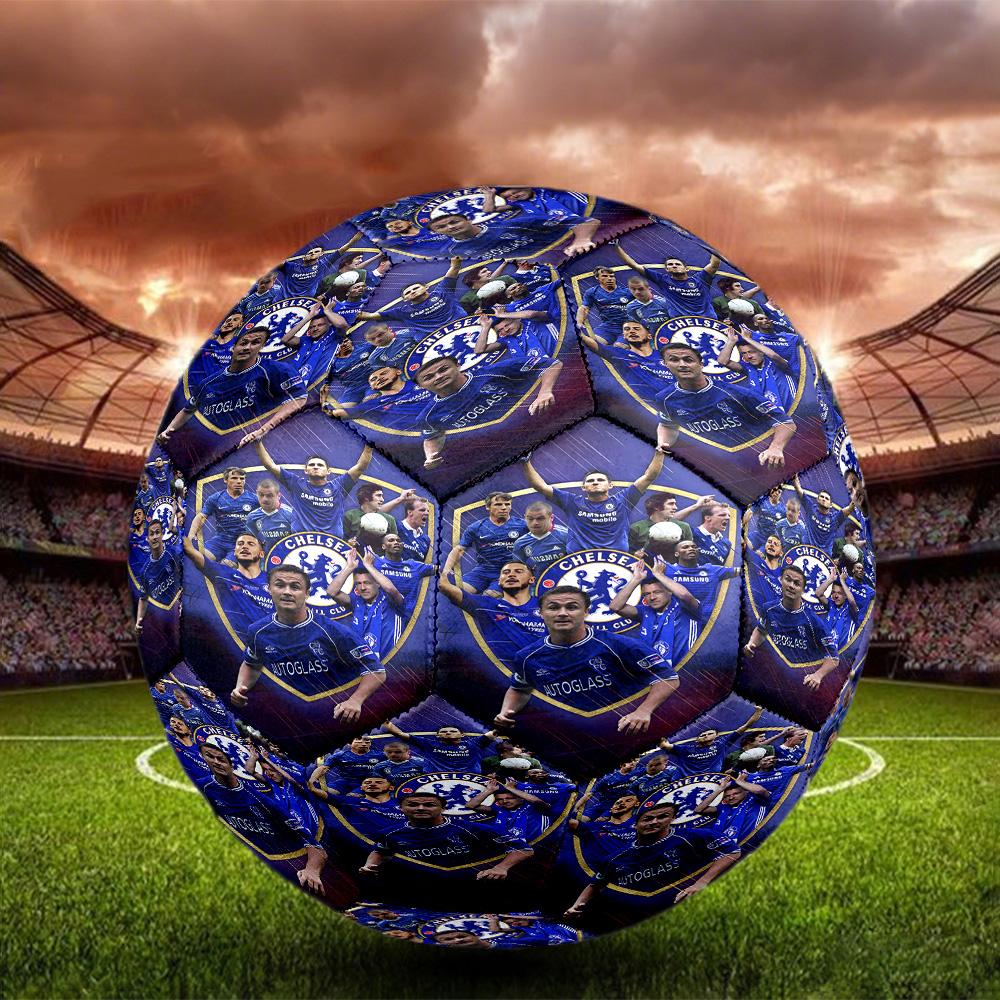 Chelsea F.C Print Size 5 Soccer Ball, Standard Match Football for Sports Game and Team Practice, Ideal Gift for Soccer Fans