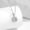 Elegant 2 Carat Moissanite Sunflower Pendant Necklace for Women - Colorfast Clavicle Chain