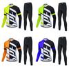 Men Women Cycling Bib Shorts Set Long Sleeve Jersey Lightweight Breathable Mesh Lycra Performance Wear