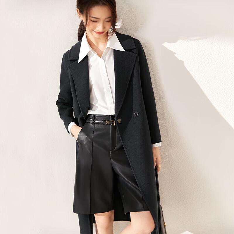 Dámský dlouhý zimní kabát Shangdoupila ze 100% vlny