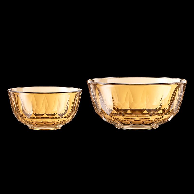 LOCK&LOCK Crystal Amber Glass Food Storage Set