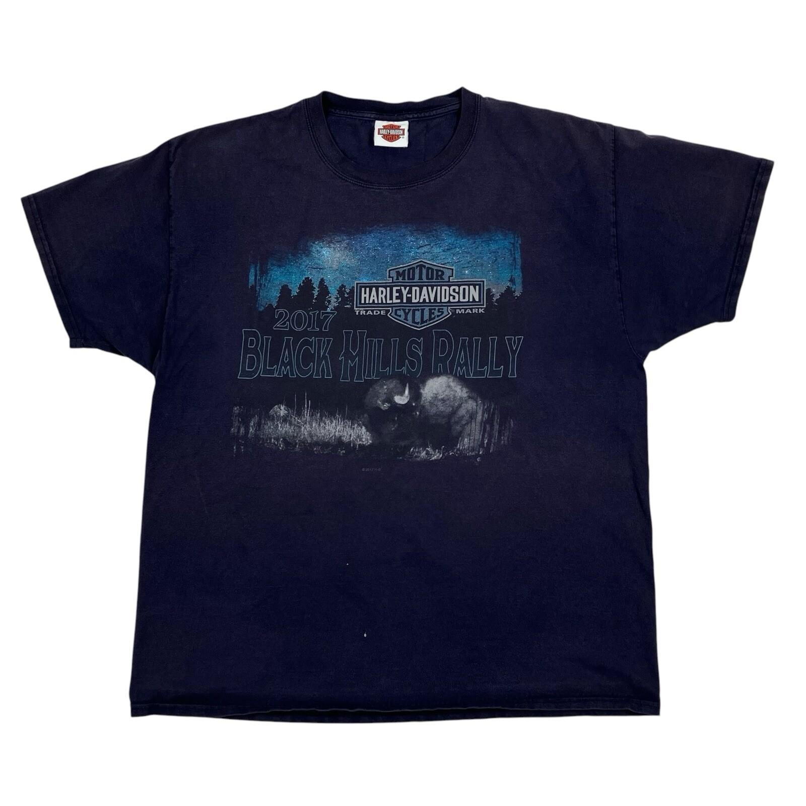 Harley Davidson 2017 Black Hills Rally T Shirt Sturgis South Dakota Bison Sz XL Unisex T-Shirt XXXL