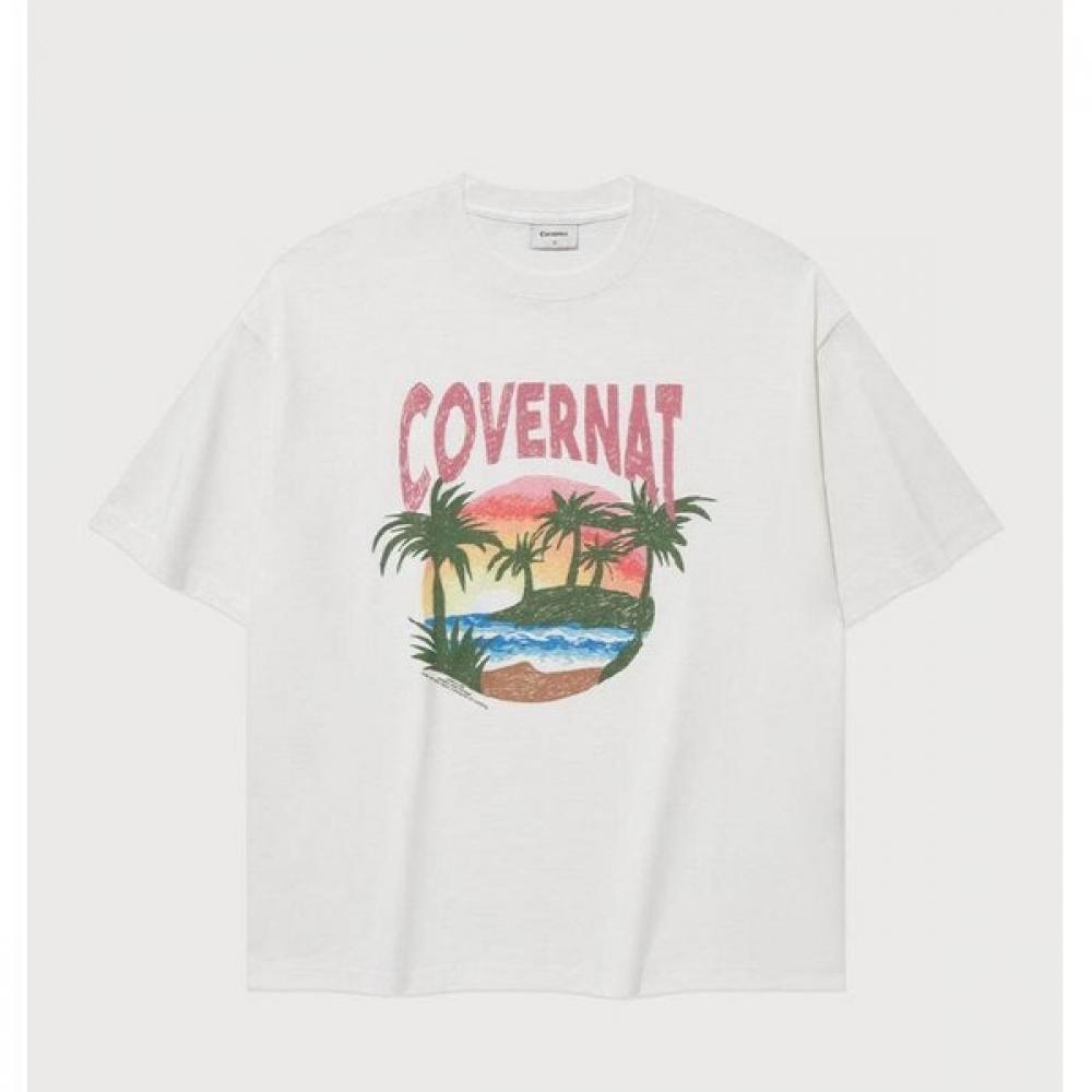 

CoverknoT Tropical Graphic T shirT B1 co2502sT14 Wh Dn 1.CO2502ST14 WH XS