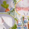 Extendable Legs Easter Bunny Plush Holding Carrot Basket