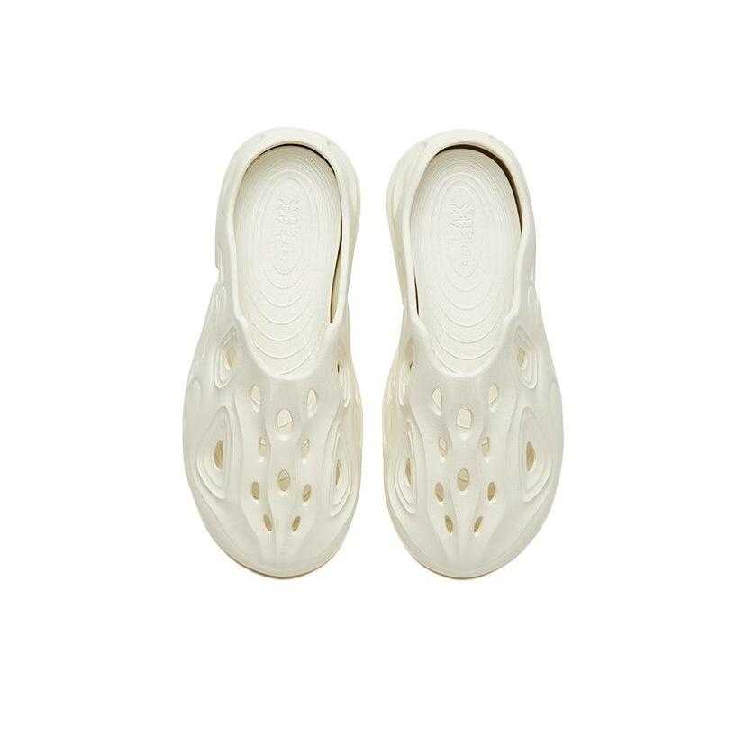 Anta Comfortable Versatile EVA Wear-Resistant Breathable Clogs Kids Footwear Off-White 322536928U-1