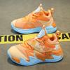 Kids Basketball Shoes Boys Non-Slip Durable Training Sneakers With Breathable Mesh Upper Hook-and-Loop