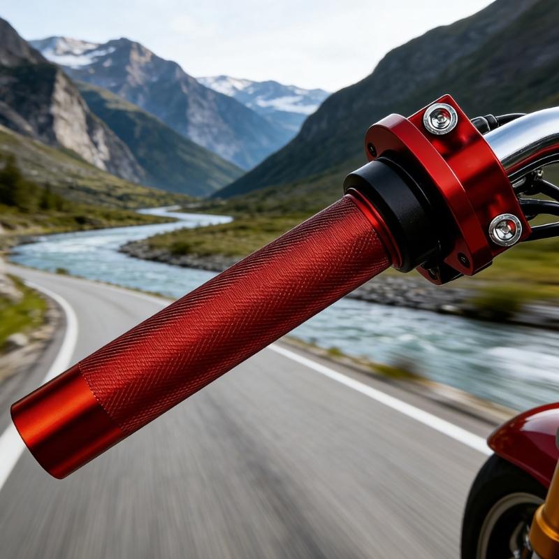 Sportlicher Gasgriff Anti-Rutsch Ergonomischer Griff für Motorräder Starke Designs Personalisiert den Stil für Fahrbegeisterte
