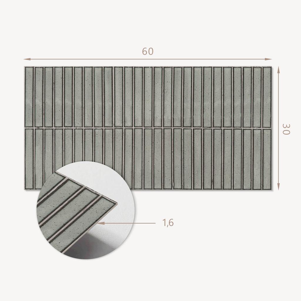 Kafelki Winylowe Samoprzylepne Idealne Do Wnętrz Nowoczesnych Prostokątne Panele W Siatce 6X60X30 Cm