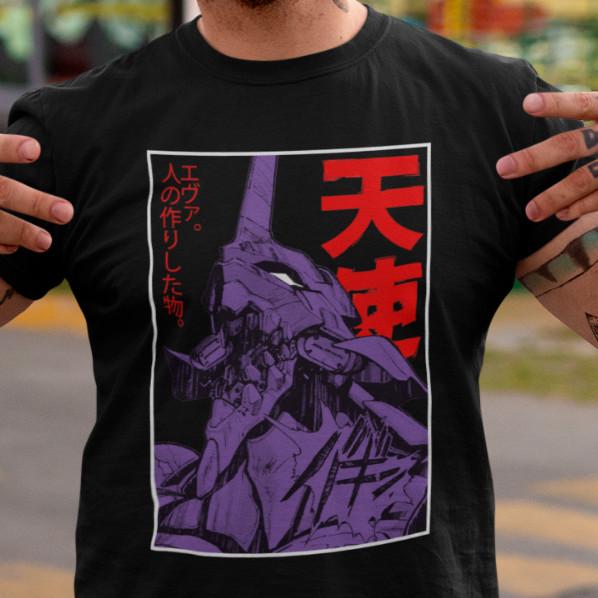 T-shirt Neon Genesis Evangelion Shinj Asuka Eva Unit 01 Anime Mecha 90s Japan