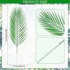 10Pcs Green Leaves Artificial Palm Leaves Flexible Branches Faux Greenery  Wedding Decor