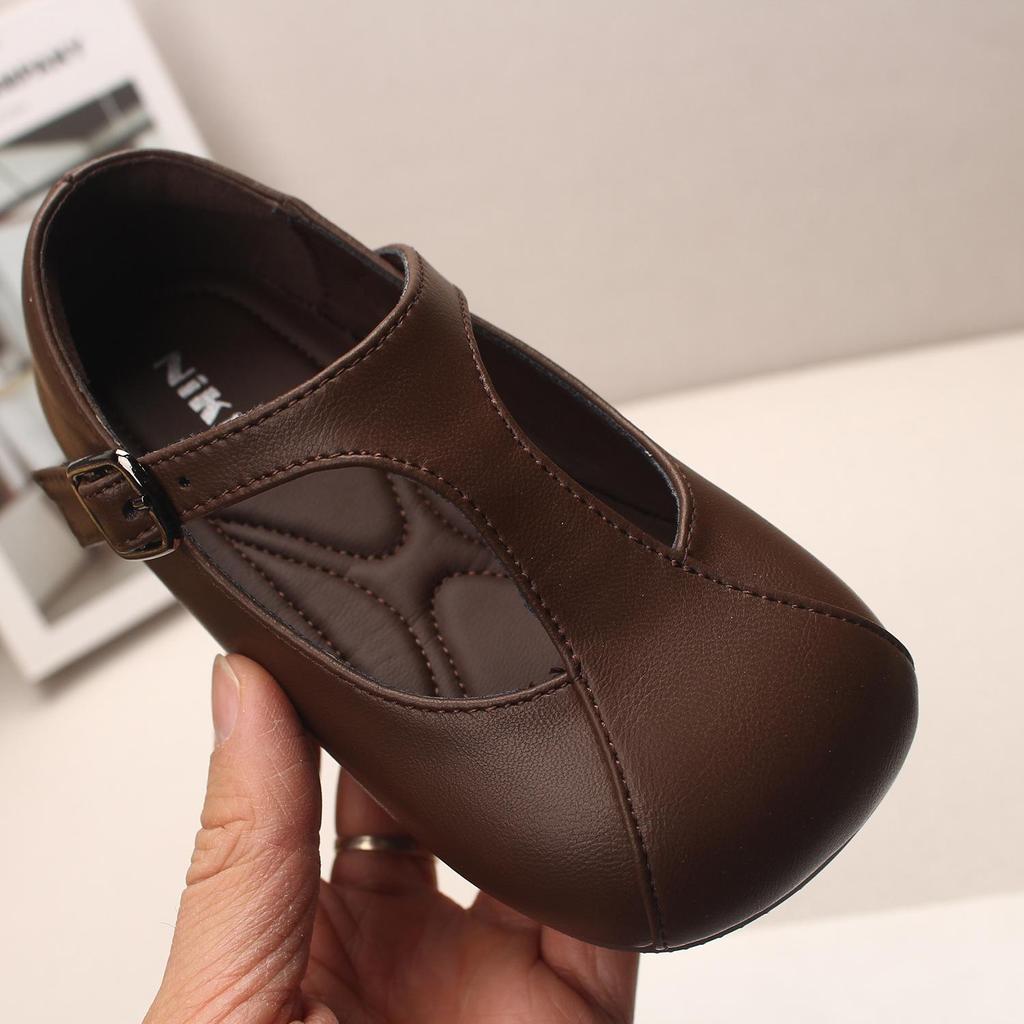 2026 Spring Stylish Girls' Leather Princess Shoes - Toddler Soft Sole Black