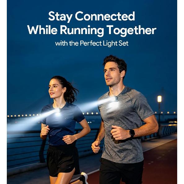 Running Lights for Runners, 2 Pack Rechargeable LED, 4 Modes, Night Running