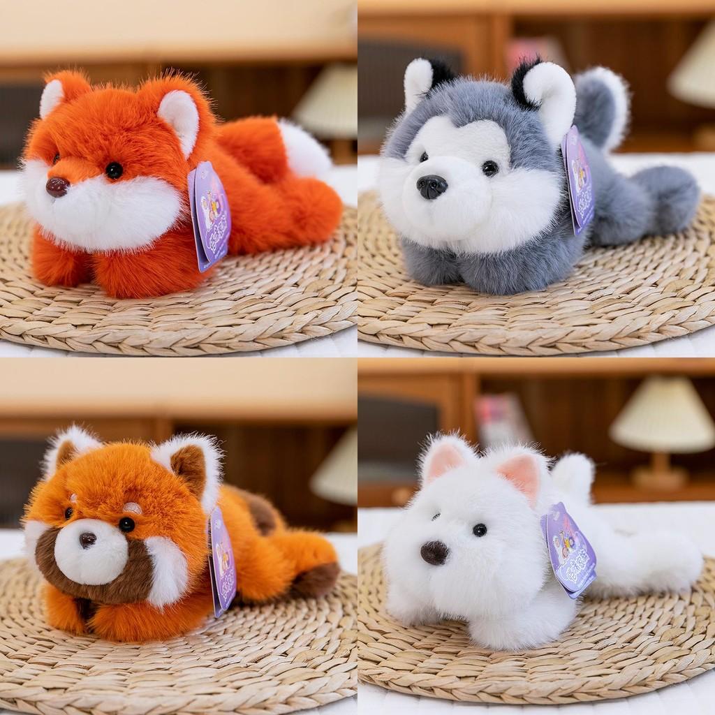 Sloth Capybara Husky Fox Raccoon Animal Plush Toy Doll Kids Room Gift Decoration