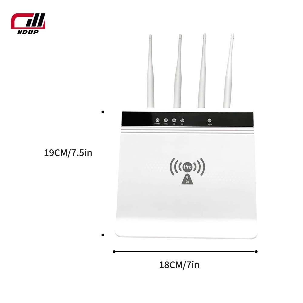 NDUP H822 WiFi Router - 4 LAN Ports, Pocket WiFi, LTE SIM Card Modem, 300Mbps, 4G Router, CAT 6