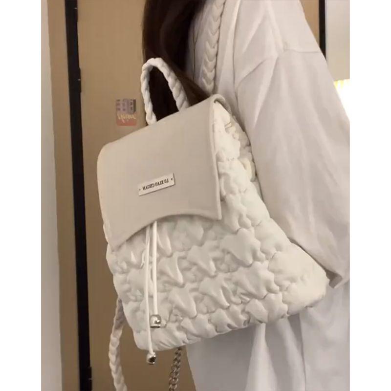 

2025 Милый рюкзак на шнурке с цепочкой - Стильный школьный рюкзак для студенток 24x27x11 cm