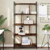 VidaXL 5-Tier Bookcase Smoked Oak 76x32x158cm Engineered Wood 833942