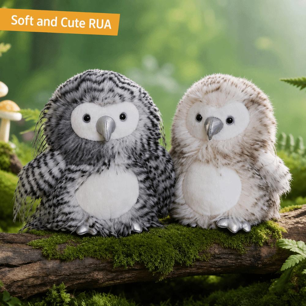 Soft Plush Owl Stuffed Doll Hairy Soft Owl Toy Cute Simulated Owl Plush Toy Desktop Ornament