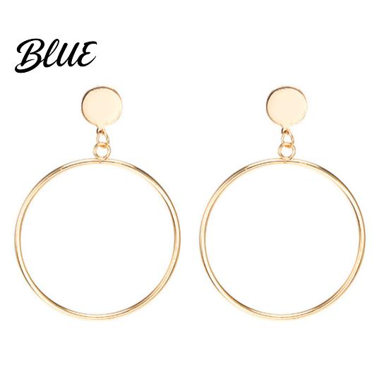 Face Slimming Earrings 1 Pair Drop for Women Large Circle