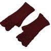 Knitted Half Finger Gloves Stretchy Warm Gloves Fingerless Thumb Hole Gloves