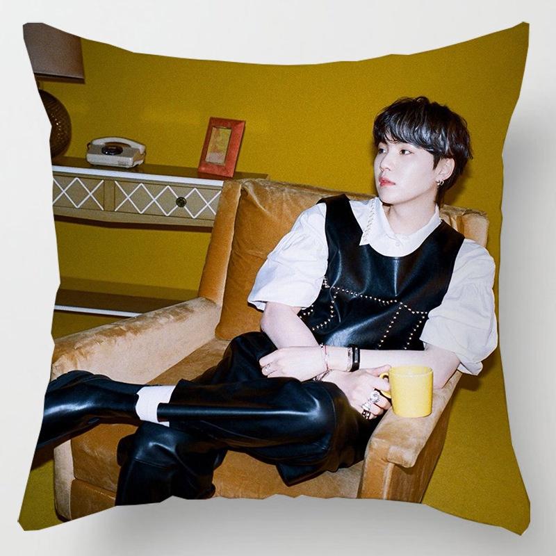 Bts Bangtan Boys Cushion Cover Decorative Soft Pillow Case Sofa Car Cover Throw