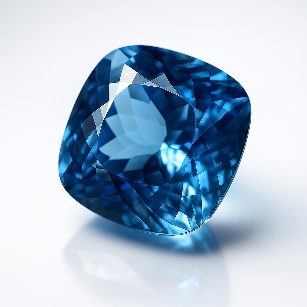 Natural Blue Sapphire Loose Gemstone 12 ct Square Cushion Cut September Birthday Birthstone