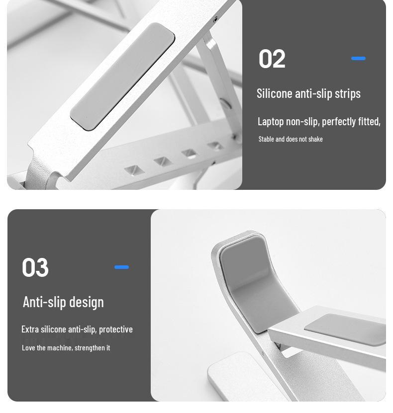 Portable Aluminum Foldable Laptop and Tablet Vertical Stand