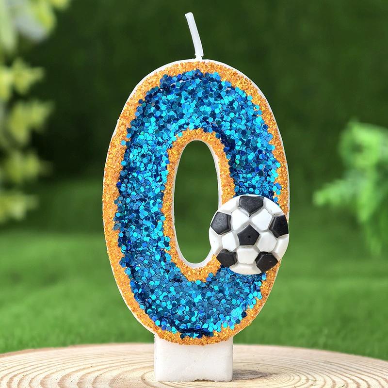 Vitality Football 0-9 Free Matching Combination Digital Candles Birthday Candles Are Perfect For High-End Baking Cake Decoration