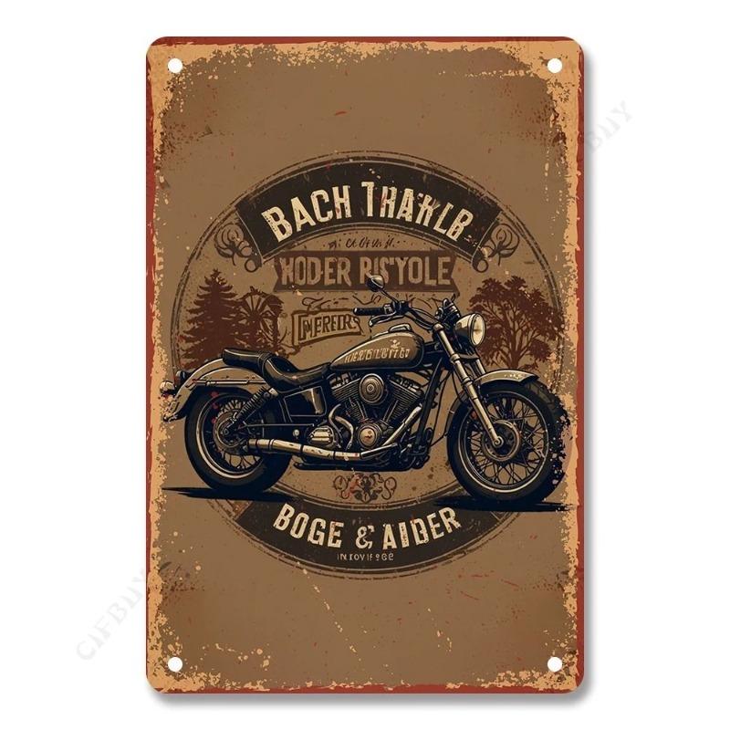 Motorcycle Legends Tin Sign, Retro Rural Wall Art 20x30cm
