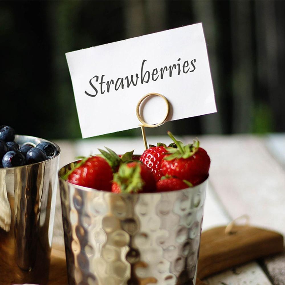 Scissor Shaped Bamboo Eco-friendly Appetizers Picks Cocktail Skewer Ring Toothpick Fancy Sticks