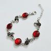 Red Ruby Rose Pendant Bracelet - Cute Floral Valentine's Day Jewelry