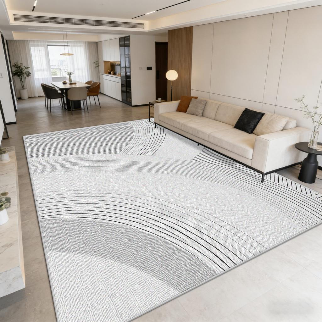Modern Minimalism Geometric Carpet Home Large Area Non-slip Washable Rugs Easy Clean Cloakroom Bedroom Customizable Floor Mat