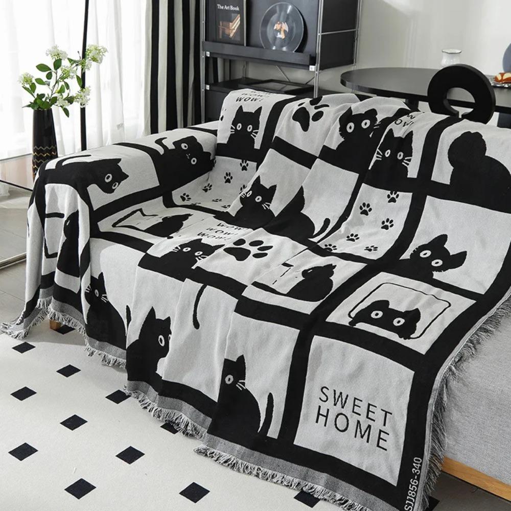 Sofaüberwurf Universal Couchtuch Staubdichter Überzug Anti-Katzenkratzschutzüberzug Sofadecke Teppich Elastischer Jacquard