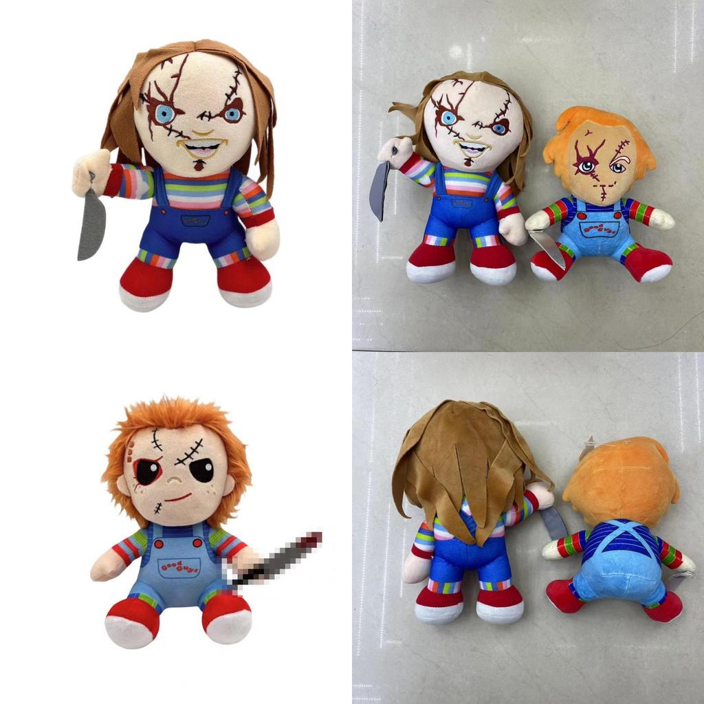 Entzückende Chucky Plüschpuppe Kürbisdesign für Halloween Kreative Dekoration und Geschenke