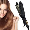 Portable Hot Comb Straightener Wide Plate Ionic Flat Iron Professional Steam Hair Straightener