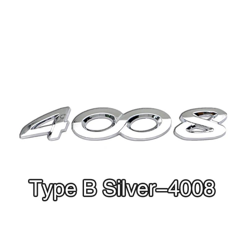 2026 Adesivo Auto Caldo 1 PZ Adesivo Auto in ABS Alta Qualità Stemmino Logo Bagagliaio Adesivo Numero per Peugeot 3008 4008 4008 5008 508L Acc